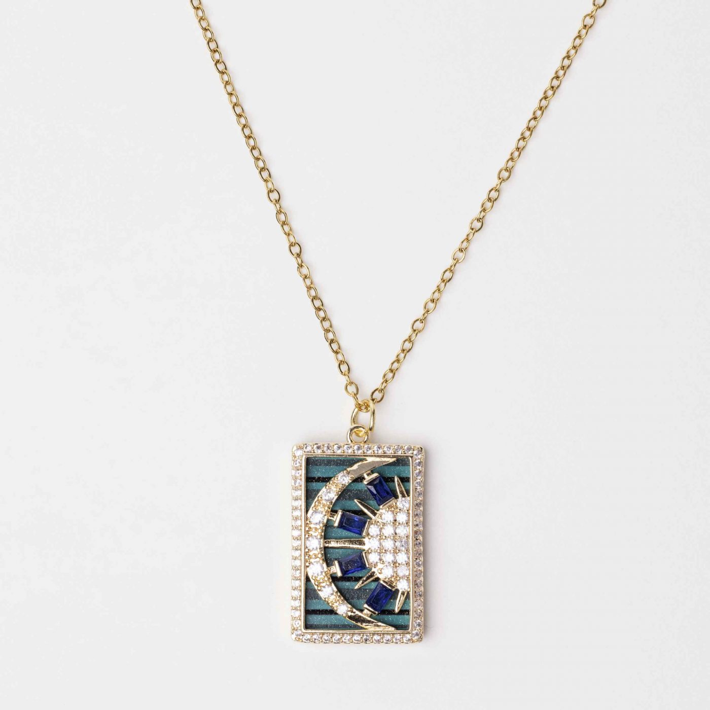 18K Gold-Plated Sun & Moon Necklace